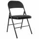 Стул складной для дома и офиса  "Golf Plus CF-003 Комфорт", черный каркас, кожзам черный, 531566. Фото товара с разных ракурсов.