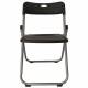 Стул складной  "Golf Lite CF-017", серебристый каркас, пластик чёрный, 532895. Фото товара с разных ракурсов.