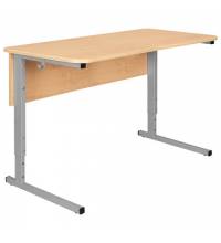 Стол-парта 2-местный регулируемый СУТ.55, 1200х500х520-640 мм, рост 2-4, серый каркас, ЛДСП клён