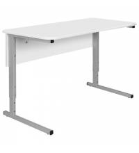 Стол-парта 2-местный регулируемый СУТ.55, 1200х500х640-780 мм, рост 4-6, серый каркас, ЛДСП белая