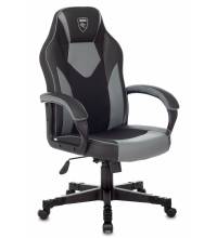 Кресло игровое Zombie GAME 17 черный/серый текстиль/эко.кожа крестовина пластик