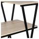 Стол на металлокаркасе BRABIX LOFT CD-004, 1200х535х1110 мм, 3 полки, цвет дуб натуральный, 641220. Фото товара с разных ракурсов.