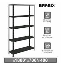 Стеллаж металлический  "ГРАФИТ MS KD-180/40/70-5", лофт, 1800х700х400 мм, 5 полок, 291268, S240BR124593