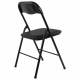 Стулья складные  "Golf CF-007", КОМПЛЕКТ 2шт., черный каркас, кожзам черный, 533029. Фото товара с разных ракурсов.