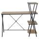 Стол на металлокаркасе BRABIX LOFT CD-004, 1200х535х1110 мм, 3 полки, цвет дуб натуральный, 641220. Фото товара с разных ракурсов.